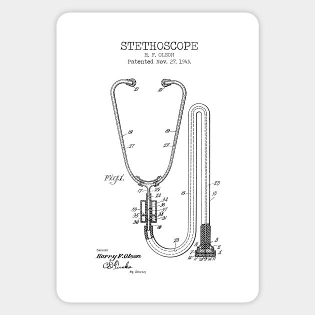 STETHOSCOPE patent Sticker by Dennson Creative